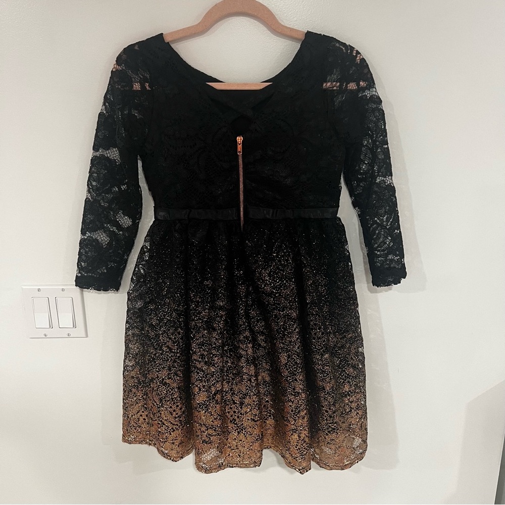 US Angels Girls' Ombré Lace Dress Sz 14 - Picture 3 of 11